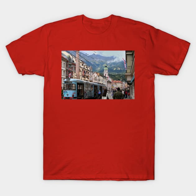 Innsbruck street scene T-Shirt by Violaman